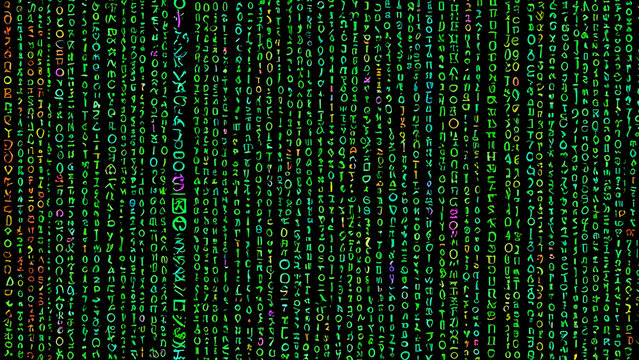 Abstraktion Informationsrauschen 16х9. Hintergrund f&uuml;r das Design 1.