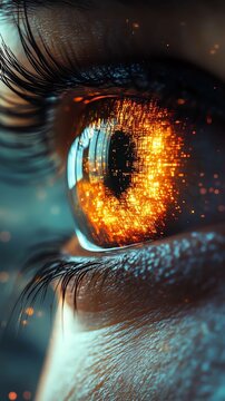 Auge, Pubille, Iris, nachaufnahme