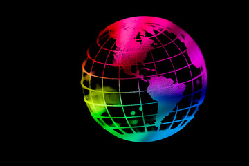 colorful glass globe for design