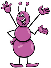 happy cartoon ant insect animal character