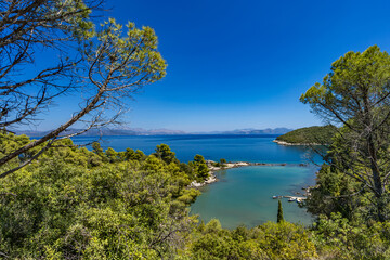 Obraz premium Trpanj, Peljesac peninsula, Adriatic Sea, azure water, rocky beaches
