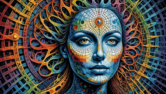  Abstraktion Die Verwirrung sch&ouml;ner Gedanken 16х9. Hintergrund f&uuml;r das Design 3.