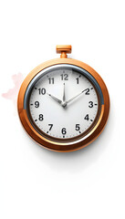 clock 3d render icon isolated with white highlights, png