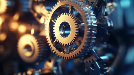 Create an image that visually represents the concept of machine learning, where machines learn from data and improve over time. Focus on the following elements 
