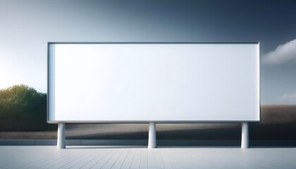 Blank billboard on a clear day, ready for advertising.