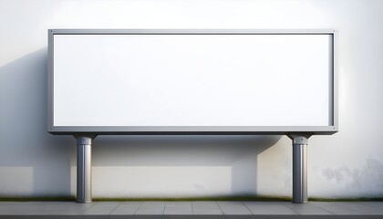 Obraz premium Blank billboard on a clear day, ready for advertising.