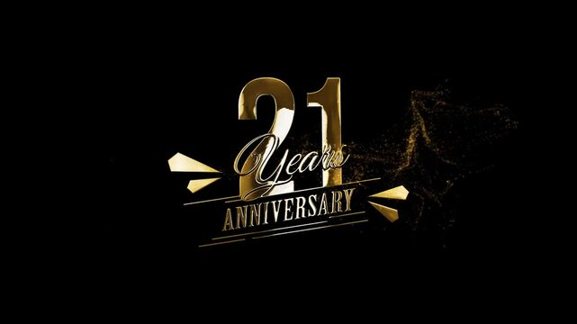 Celebrating 21 Years Anniversary, Congratulation 21th Anniversary, 21th Anniversary, 21 Years Anniversary, Happy 21th Anniversary, Celebrating 21 Years Anniversary Text Animation Banner Videos 