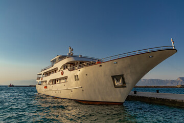 Passenger ship in the port of Trpanj