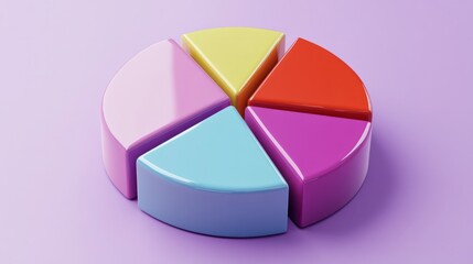 Obraz premium Multicolor 3D circular graphic with glossy finish generative ai