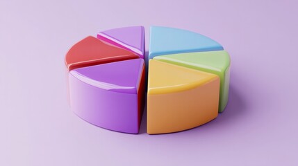 Obraz premium Multicolor 3D circular graphic with glossy finish generative ai