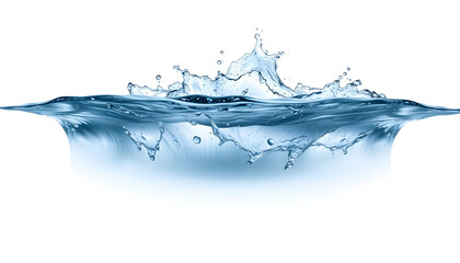 Obraz premium Hemisphere water splash isolated with white highlights, png