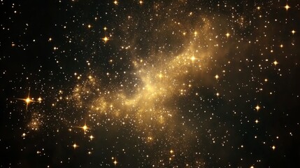 Night sky filled with shining stars across the galaxy. 