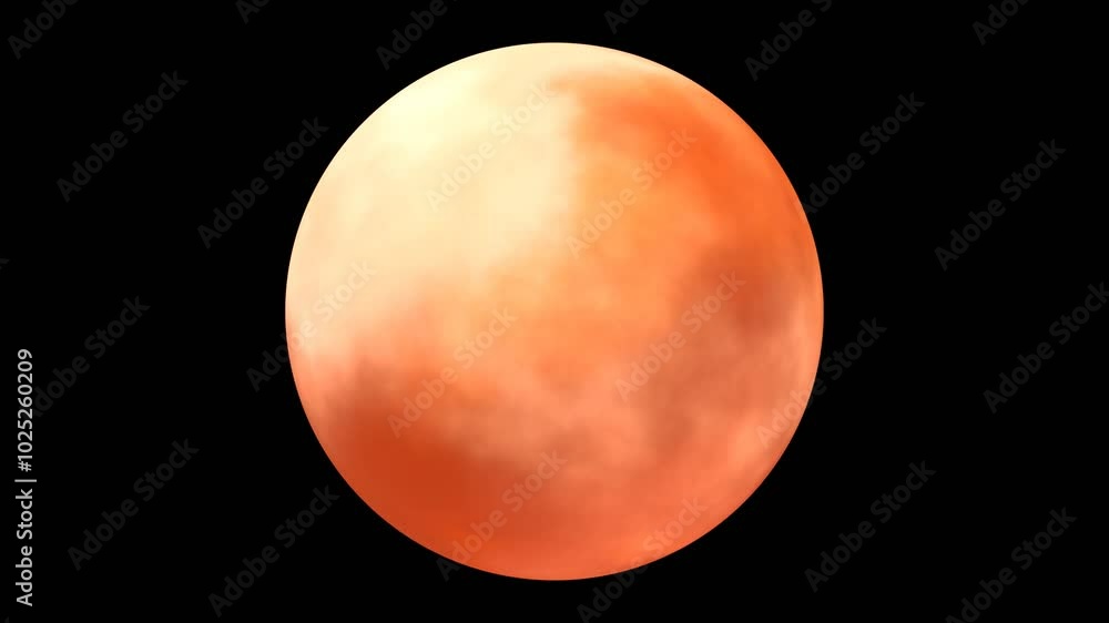 Poster sphere or round sun shape animation isolated on black background