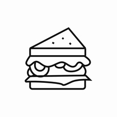 club sandwich icon sign vector