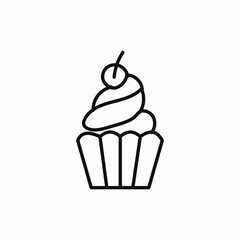 cupcake sweat icon sign vector