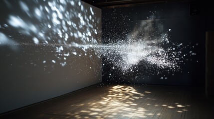 Light Patterns Cast on a Room's Walls and Floor