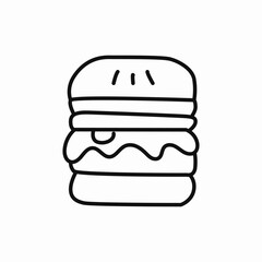 hanburger food fasr icon sign vector