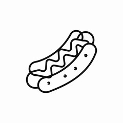 hotdog sausage icon sign vector