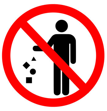 Do not littering sign, no littering sign, keep clean