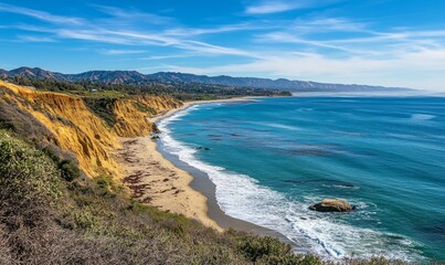 coastline looking towards alibu on a sunny day