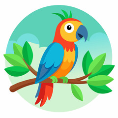 parrot on branch