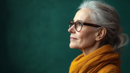 old woman side profile generative ai