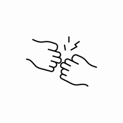 fist fight icon sign vector