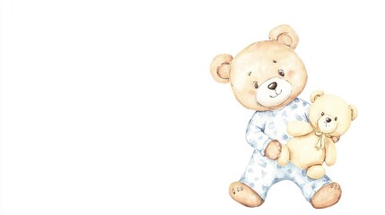 Fototapeta premium Watercolor bears Polka dots Chest