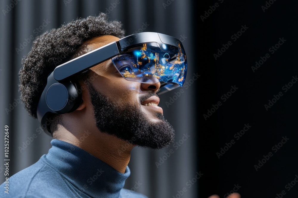 Aufkleber Virtual classroom for ethical hacking training, where students interact with AI avatars and immersive holographic simulations to learn cybersecurity techniques