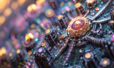Detail of surreal computer cpu
