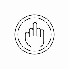 middle finger icon sign vector