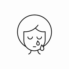 sad cry icon sign vector