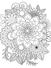 Flowers Coloring Pages For Adules