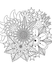 Flowers Coloring Pages For Adules