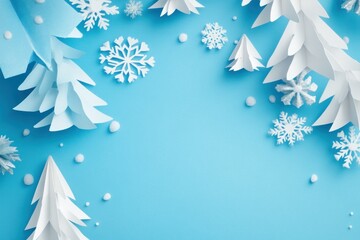 Winter Wonderland Paper Craft Scene
