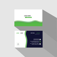 Mockup Set of modern business card print templates. Personal visiting card with company logo.