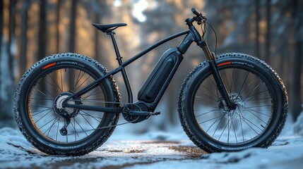 Fototapeta premium electric mountain bicycle, cinematic