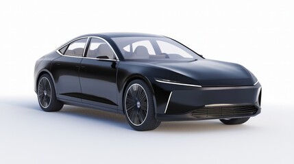 Obraz premium Futuristic Electric Sedan Concept Car Design with Elegant and Luxurious Styling