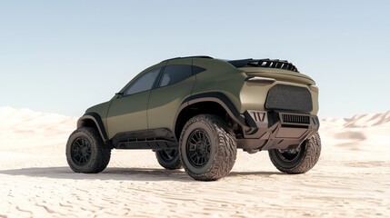 Futuristic Electric SUV Concept Design for Adventure Enthusiasts | Ultra-Detailed 3D Render Illustration