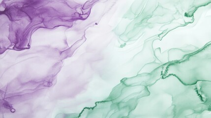Obraz premium watercolor wash texture in soothing Lavender and Mint hues, with soft, flowing gradients blending together
