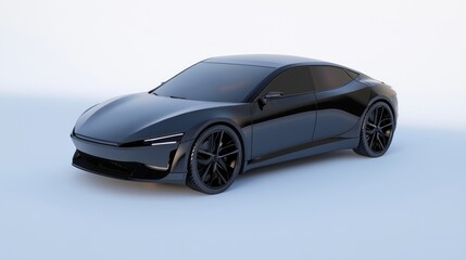 Fototapeta premium Futuristic Electric Vehicle Concept Design with Ultra-Detailed 3D Render Illustration