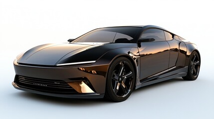 Futuristic Electric Vehicle Concept - Luxurious 3D Render of Elegant Coupe Design