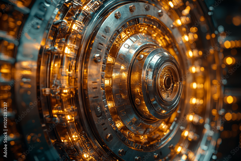 Poster a locked digital vault, representing the importance of data encryption in protecting sensitive infor