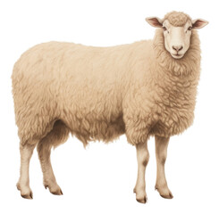 Naklejka premium PNG A sheep full body livestock animal mammal.
