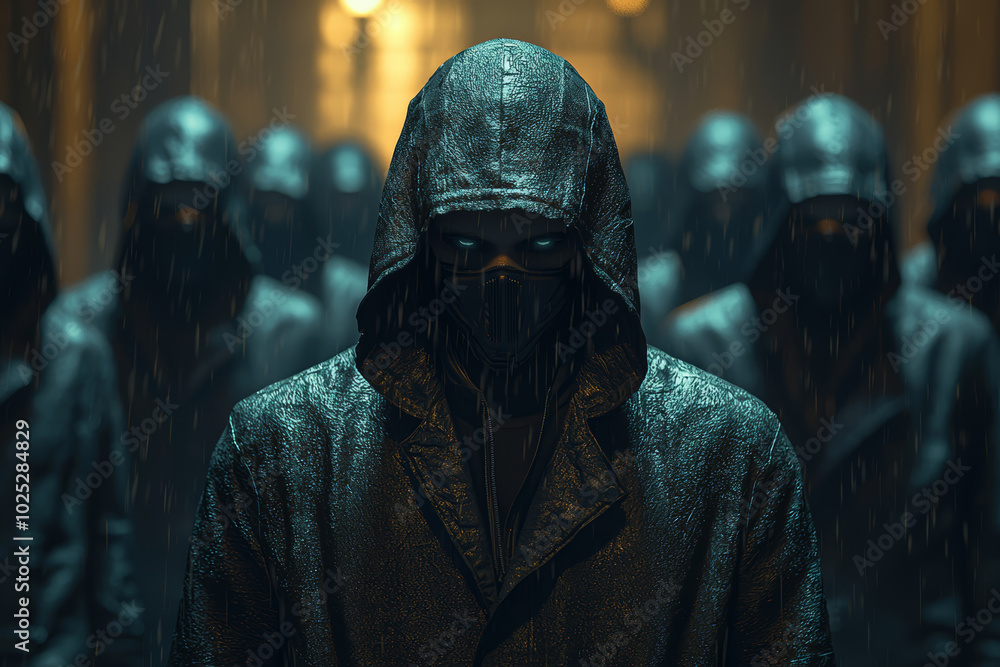 Poster a hacker group targeting corporate servers, symbolizing the increasing sophistication of cyber threa