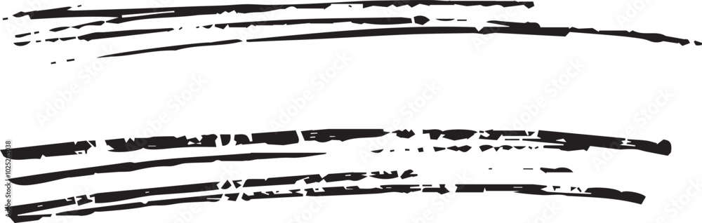 Wall mural Horizontal Black Strokes on White Background