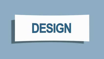 Design. A card isolated on blue background.