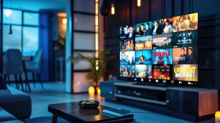 Modern Media Platform Interface for TV Shows, Movies, and Live Streams with Subscription Call to Action