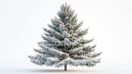The Snowy Evergreen Tree