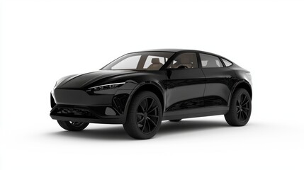 Naklejka premium Futuristic Electric SUV Concept Car with Luxurious Interior and Advanced Technology 3D Render Illustration